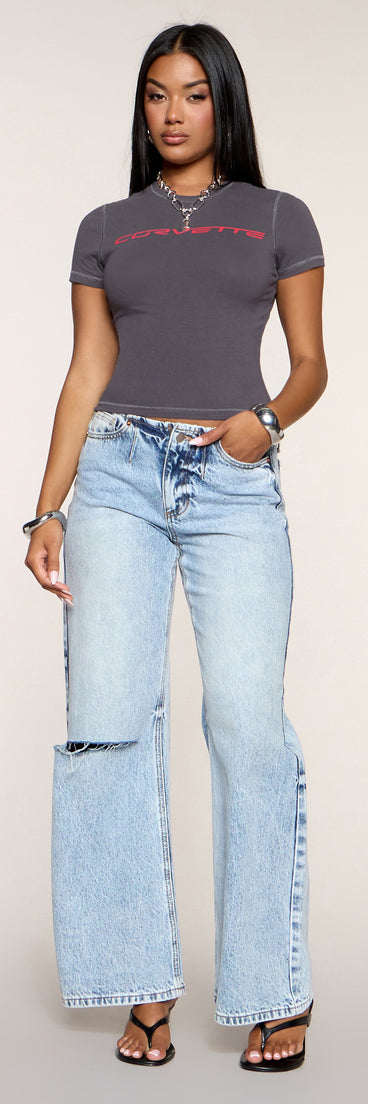 Fast Lane Corvette Crop Tee