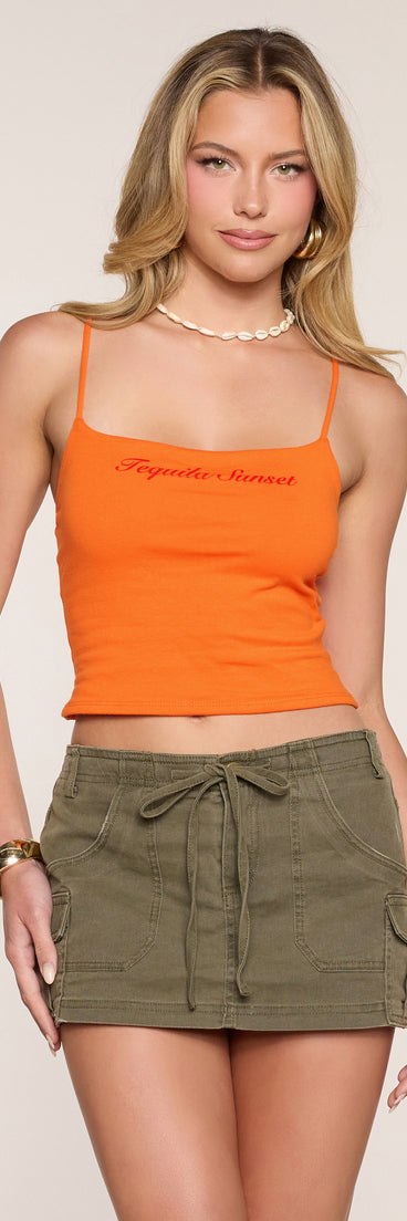 Tequila Sunset Graphic Tank Top