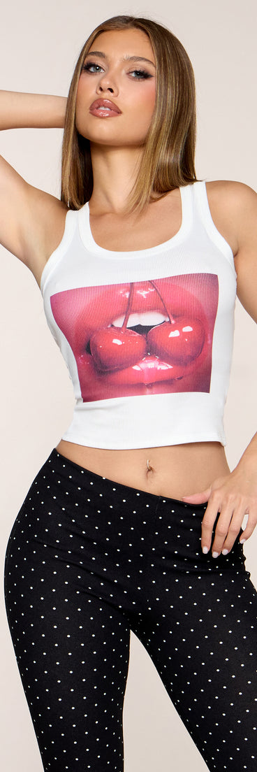 Cherry Kiss Graphic Tank Top