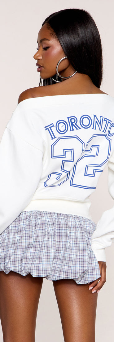 City Off Duty Toronto Off-Shoulder Sweatshirt