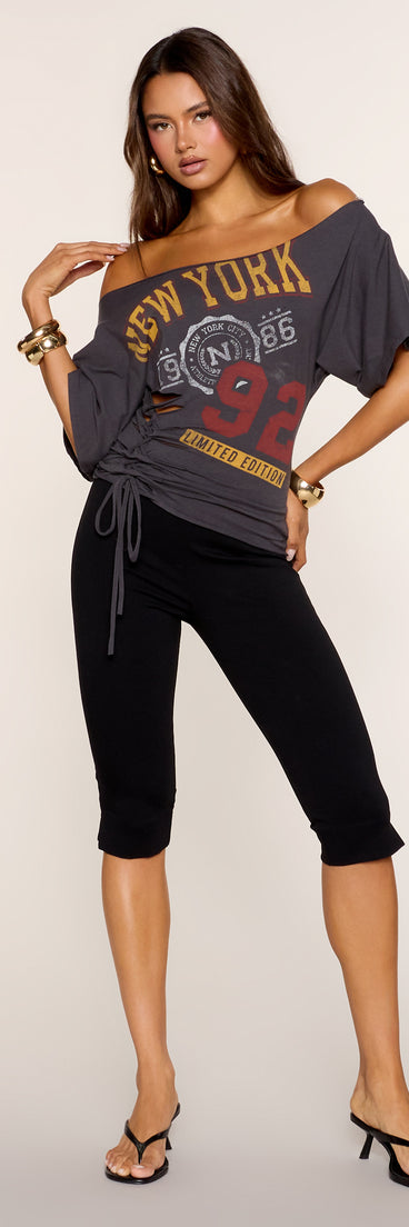 Team Tied Varsity Graphic Lace-Up Tee