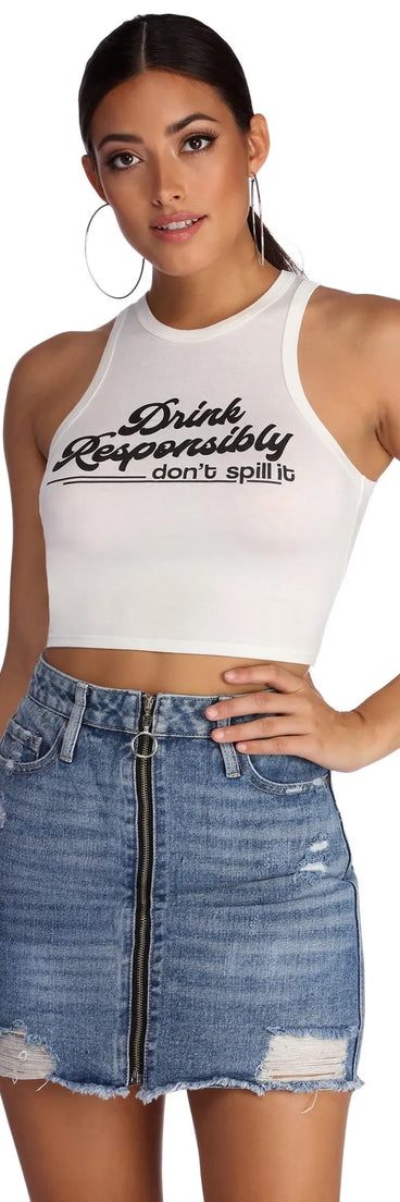 Drink Responsibly Graphic Tank