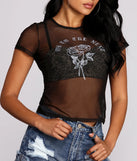 Wild Rose Mesh Top