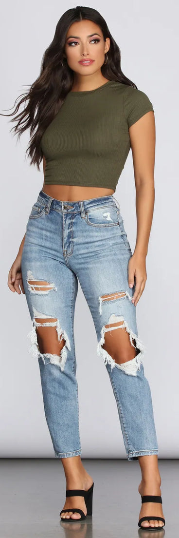 Short And Sweet Cropped Tee