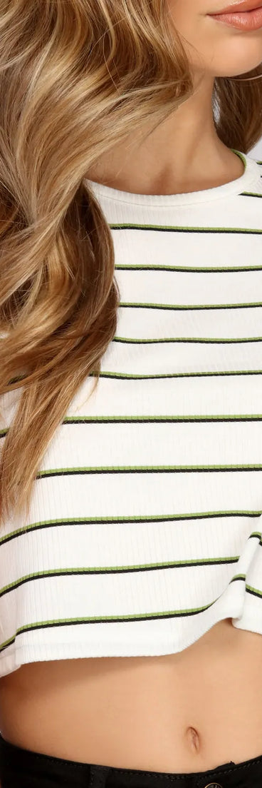 Striped For Style Crop Top