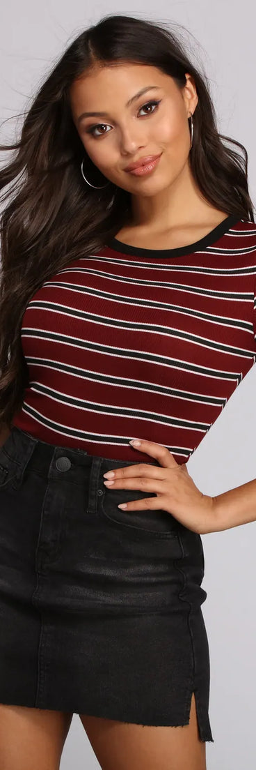 Sass It Up In Stripes Bodysuit