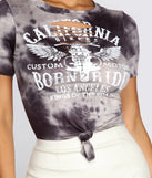 Tie Dye Biker Babe Crop Top