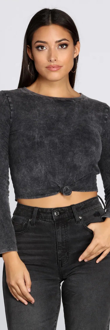 Mineral Wash Crop Top