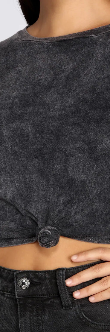 Mineral Wash Crop Top