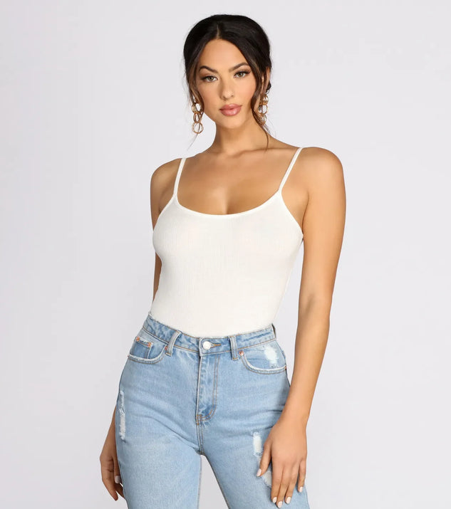Basic Ribbed Knit Bodysuit