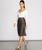 Notched Ribbed Knit Bodysuit