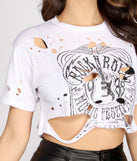 Destructed Rock Festival Cropped Tee