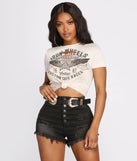 Vintage Slashed Knot Front Tee
