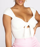 Spring Time Chic Tie Front Bodysuit