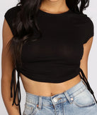 Side To Side Ribbed Knit Crop Top