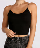 Basic Scoop Neck Ribbed Knit Tank Top