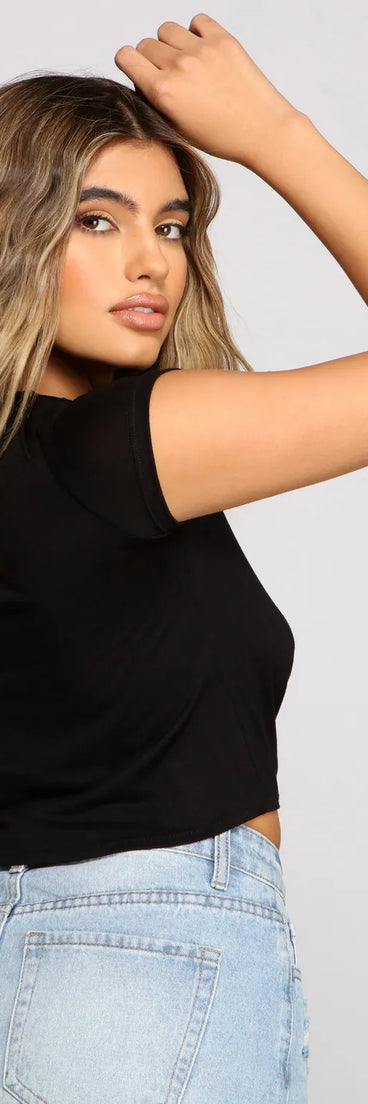 Got It From My Mama Crop Knot Tee