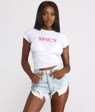 Short Sleeve Spicy Graphic Top