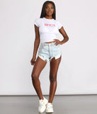 Short Sleeve Spicy Graphic Top