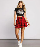 Edgy Chic Slashed Cropped Graphic Tee