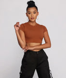 Sweet And Simple Short Sleeve Crop Top