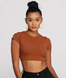 Sweet And Simple Short Sleeve Crop Top