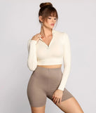 Sporty Chic Zip-Up Crop Top
