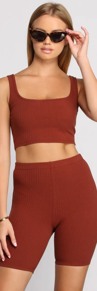 That Basic Life Ribbed Crop Top
