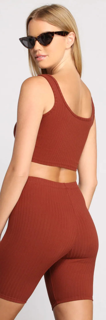 That Basic Life Ribbed Crop Top