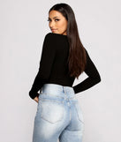 Basic Long Sleeve V-Neck Bodysuit