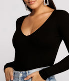 Basic Long Sleeve V-Neck Bodysuit