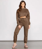 Cozy French Terry Knit Crop Top