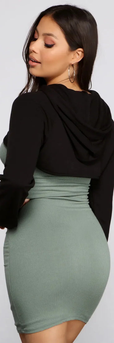 Essential Cropped Hoodie Topper