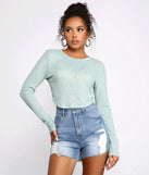 Thinking About You Ribbed Crop Top