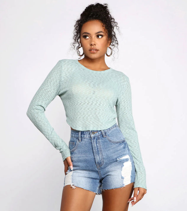 Thinking About You Ribbed Crop Top