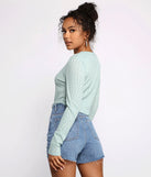 Thinking About You Ribbed Crop Top