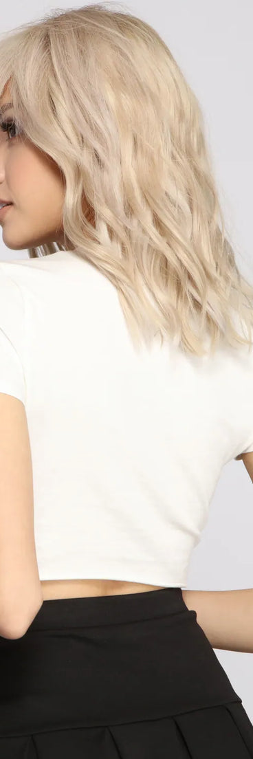 Rocker Chic Cropped Graphic Tee