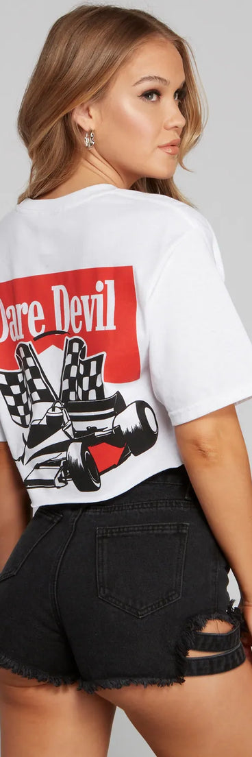Daredevil Racing Graphic Crop Top