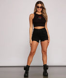Always On-Trend Rhinestone Rose Crop Top