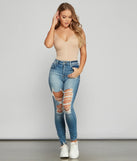 Basic Zip-Front Ribbed Knit Bodysuit