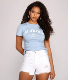California Dreaming Ruched Graphic Tee