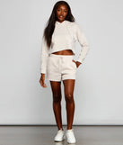 Basic Cropped Fleece Hoodie