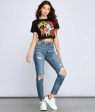 Rocker-Chic Split Screen Graphic Tee