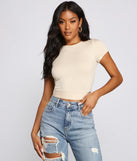 Basic Mood Ribbed Knit Crop Top