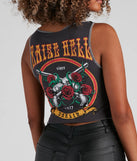 Raise Hell Graphic Cropped Tank