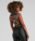 Raise Hell Graphic Cropped Tank