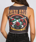 Raise Hell Graphic Cropped Tank