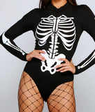 Spooktacular Skeleton Print Bodysuit