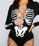 Spooktacular Skeleton Print Bodysuit