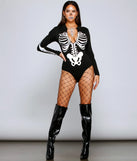 Spooktacular Skeleton Print Bodysuit